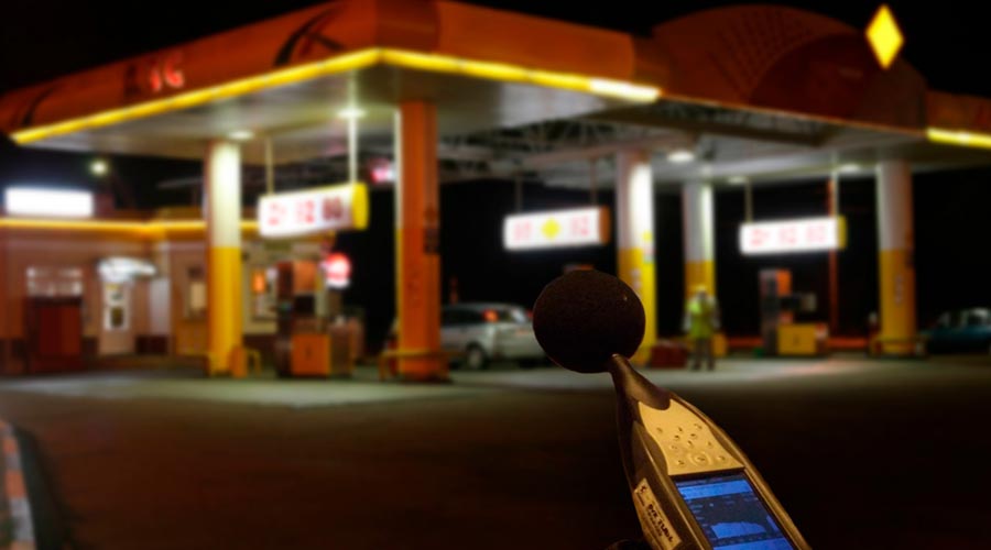 acoustic auditing in a gas station