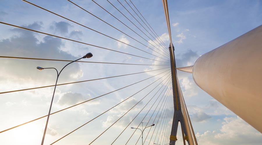 Bridge with a highway