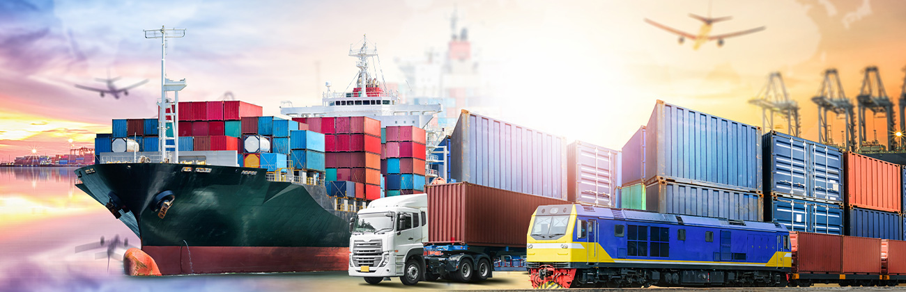Global business import export fond et conteneurs fret transport concept logistique