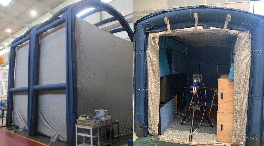 Mobile reverberation chamber and mobile semi anechoic chamber