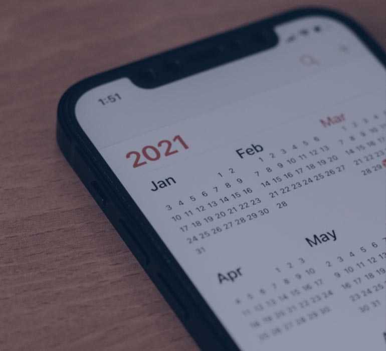 Calendrier Smartphone 2021