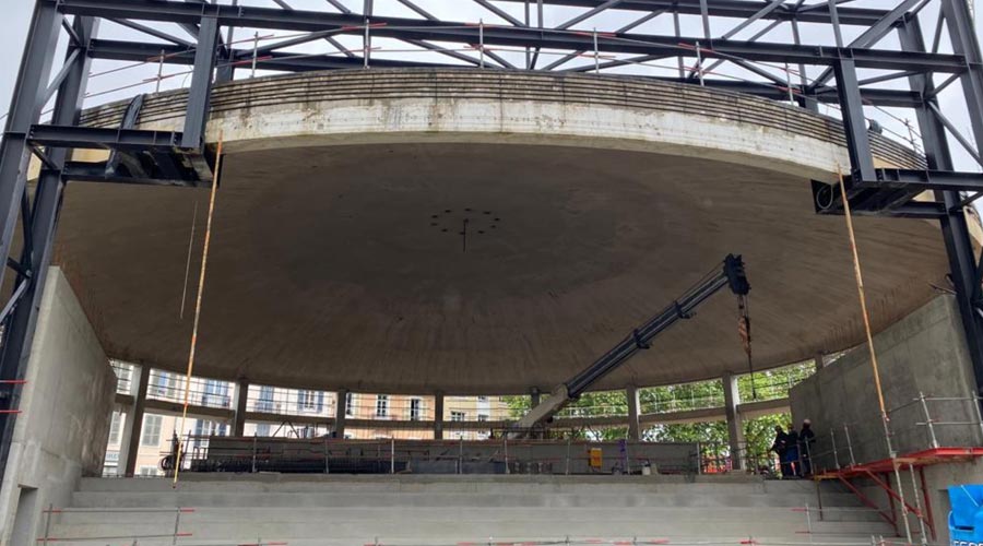 Dome of the construction site foirail of Pau