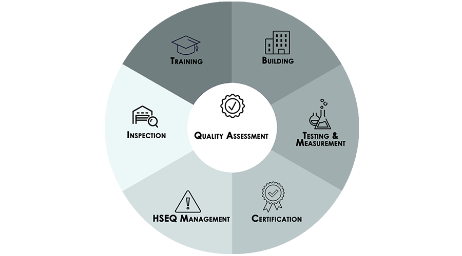 Diagramme présentant les métiers Apave en EN