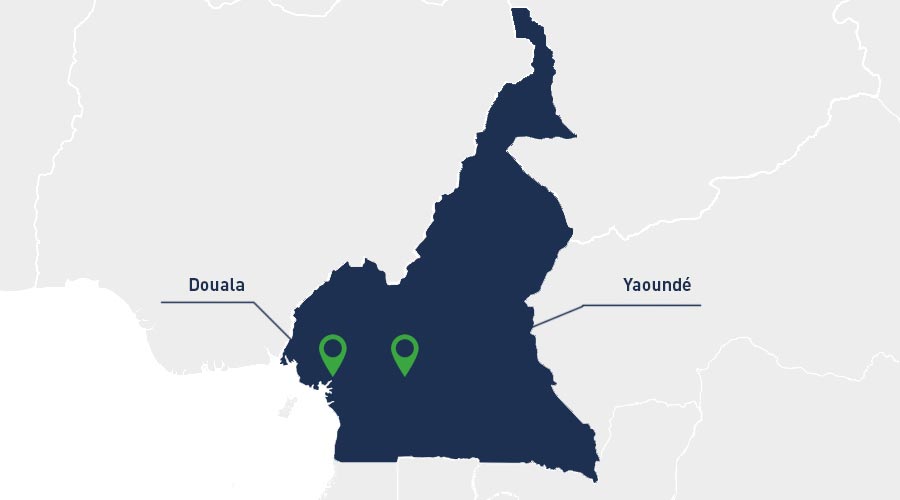 Carte implantation Apave au Cameroun