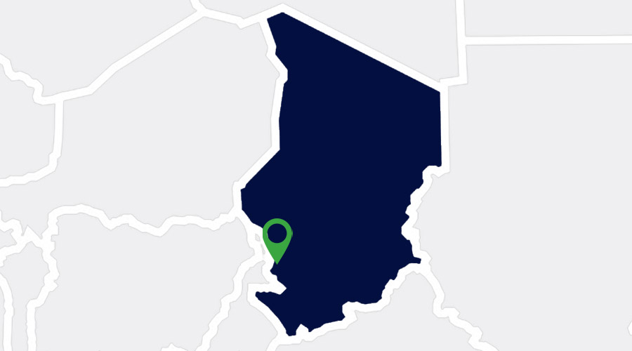 Carte de l'implantation d'Apave au Tchad