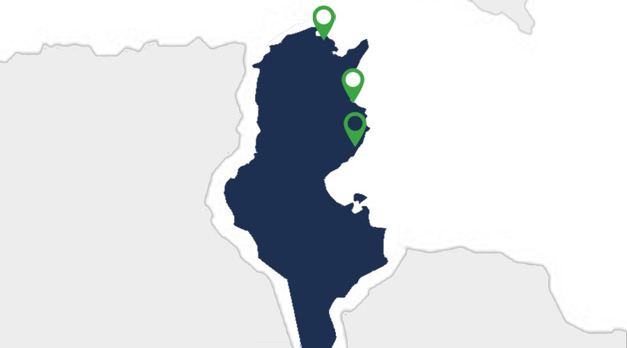 map of tunisia